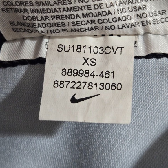 Nike Pro Dri-Fit Women's Capri Leggings Blue Swirl Size XS Activewear Workout - Picture 5 of 9